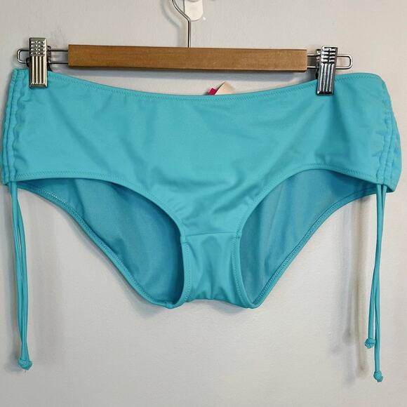 Victoria's Secret, 34C/M, Aqua,  Bandeau Bikini, Underwire, Ruching, Adjustabled - Picture 9 of 9
